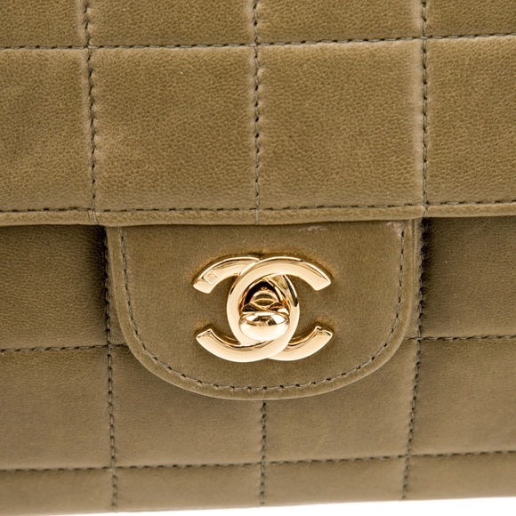 Vintage Chanel Shoulder Bag 2003 Karl Lagerfeld Collection Green Lambskin - Picture 4 of 6